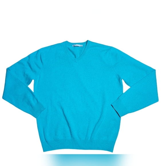 Belinda Robertson V-neck Sweater Size Medium Teal